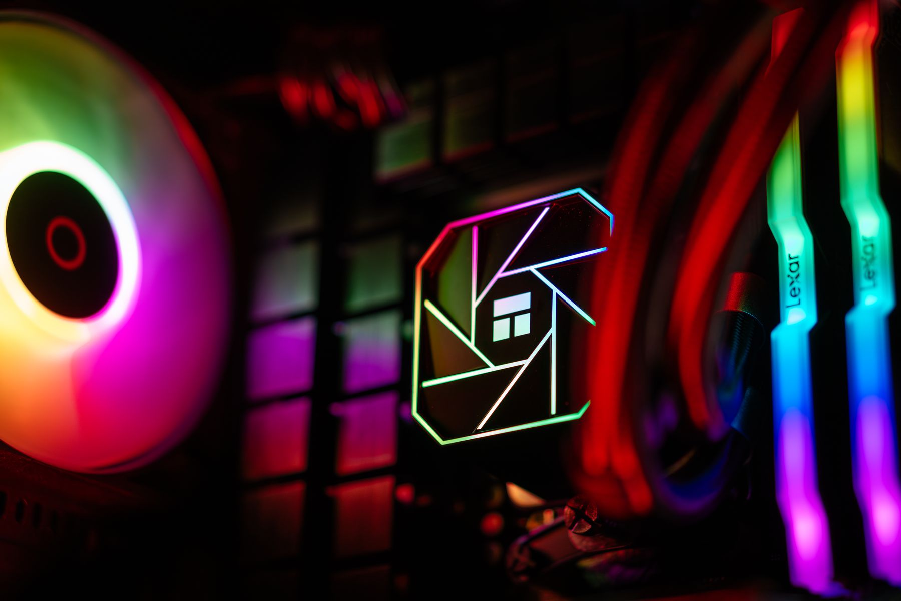 Real panoramic RGB gaming PC example